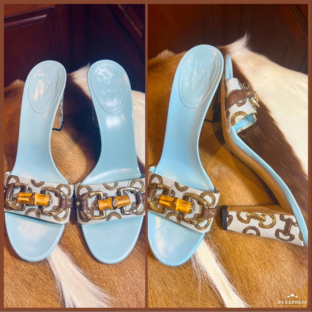 Gucci Slide On Heels👡🔥GorG Super elegant SEXY Rare lmtd Edit🔥EXC Cond Size 7 - Picture 6 of 16
